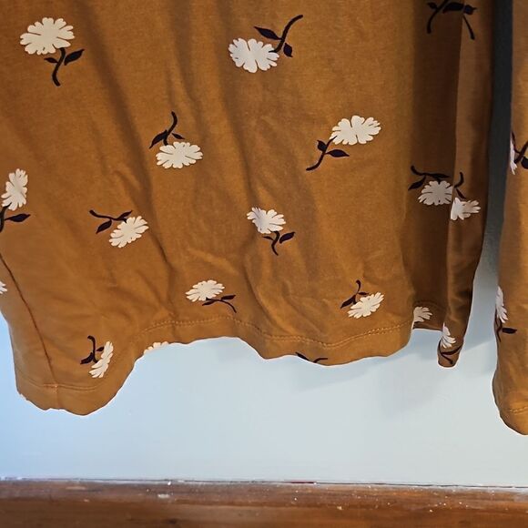 Matilda Jane, caramel colored romper with cream flowers. Size S. NWT. - Picture 5 of 6